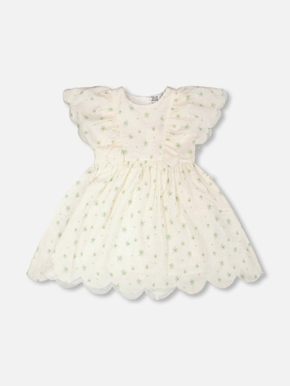 Jacquard Dress White Printed Flowers Jacquard Dress White Printed Flowers Size 5